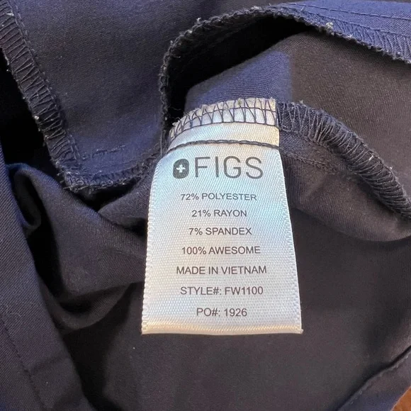 FIGS THE SET Navy Scrubs Casma Three-Pocket Top & Zamora Jogger Pants 📐S - Picture 11 of 15